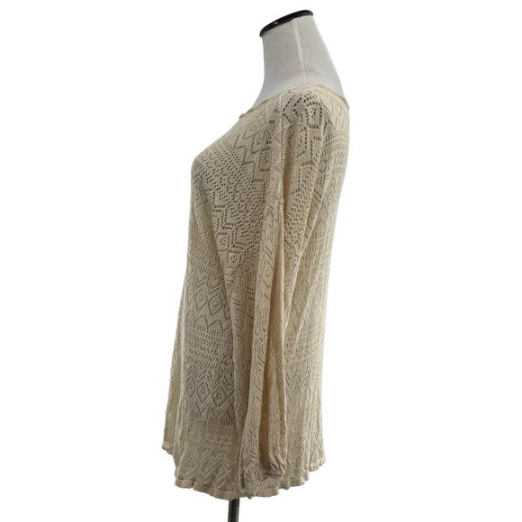 Mes Demoiselles Paris Bonnie Cream Crochet Knit Top - Picture 5 of 9